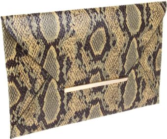 BCBGMAXAZRIA Harlow Python Clutch - Lyst