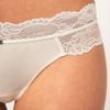Calvin Klein Black Thong With Lace Trim in Beige (ivory) - Lyst