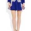 Carven Silkcady and Lace Mini Skirt in Blue - Lyst