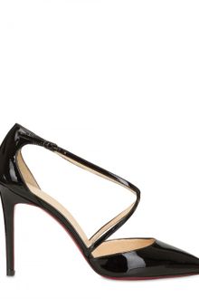 Christian Louboutin 100mm Crosspiga Patent Pumps - Lyst