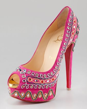 Christian Louboutin Bollywoody Peeptoe Pump - Lyst