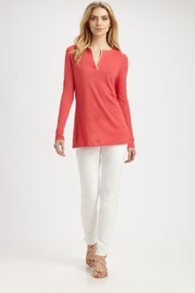 Elie Tahari Jackie Colorblock Tunic - Lyst