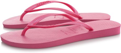Havaianas Slim Flip Flops in Pink - Lyst