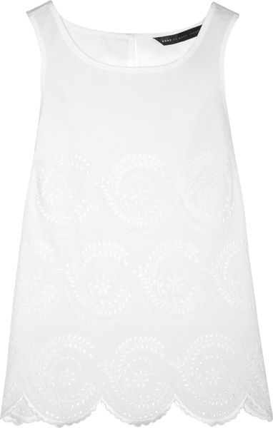Marc By Marc Jacobs Palmetto Broderie Anglaise Cotton Top in White - Lyst