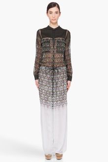 Matthew Williamson Long Tonal Silk Dress - Lyst