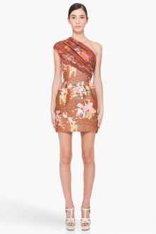Matthew Williamson Fluorescent Silk Trimmed Shift Dress - Lyst