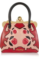Miu Miu Rosetteappliqué Leather Bag