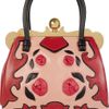 Miu Miu Rosetteappliqué Leather Bag in Red - Lyst