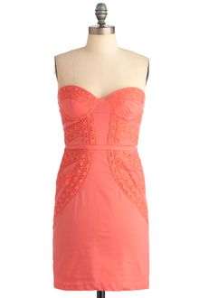 ModCloth Have We Met Dress in Melon - Lyst