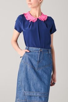Preen Honey Top with Pink Collar - Lyst