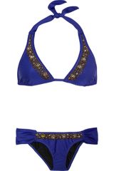 Tara Matthews Embellished Triangle Bikini