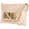 Topshop Natural Suede Bow Clutch in Beige (natural) - Lyst