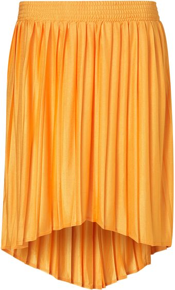 Topshop Tangerine Dip Back Skirt - Lyst