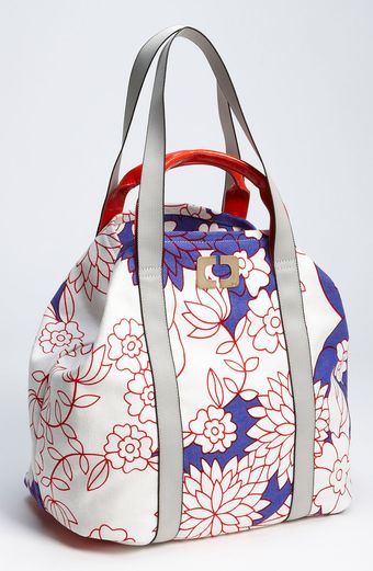 Diane Von Furstenberg Kaya Large Print Canvas Tote - Lyst