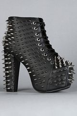 Jeffrey Campbell The Spike Lita Shoe in Black and Silver