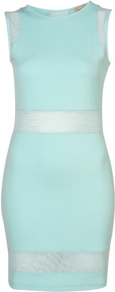  Mesh Insert Bodycon Dress By Dress Up 