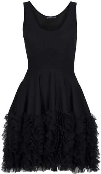 Alexander McQueen Ruffle Skater Dress - Lyst