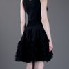 Alexander Mcqueen Ruffle Skater Dress in Black - Lyst
