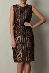 Alexander McQueen Ocelot Jacquard Dress