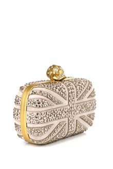 Alexander McQueen Swarovski Crystal Britannia Box Clutch - Lyst