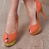 Charlotte Olympia Daryl Shell Suede Shoes in Orange (coral) - Lyst