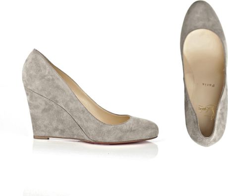 louboutin grey suede