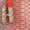 Christian Louboutin Roxane Studded Python Shoulder Bag in Red - Lyst