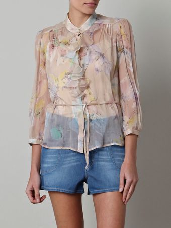 D&G Butterflyprint Blouse - Lyst