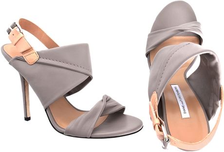 Diane Von Furstenberg Sinead High Heels in Gray (grey) - Lyst