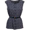 Jaeger Polka Dot Blouse with Belt in Blue (navy) - Lyst