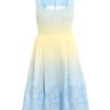 Jonathan Saunders Freda Ombre Paisleyprint Dress in Blue (ice) - Lyst