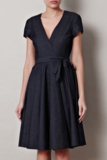 L'Agence Denim Wrap Dress - Lyst