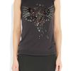 Lanvin Embellished Jersey Top in Gray (slate) - Lyst