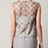 Marc Jacobs Ginghamprint Organza Top in Gray (grey) - Lyst
