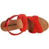 Minnetonka Womens Haley Wedge Sandal in Red (poppy) - Lyst