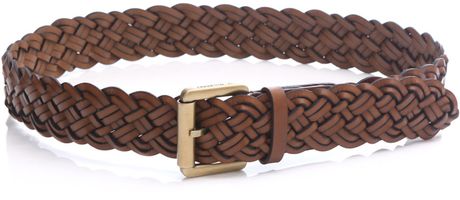 Mulberry Wide Plaited Belt in Brown - Lyst