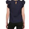 Yves Saint Laurent Ruffle Sleeve Habotai Silk Top in Blue - Lyst