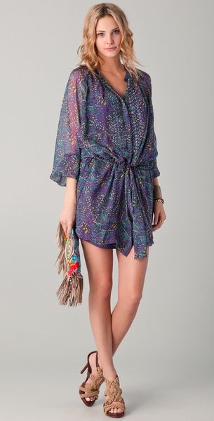 Antik Batik Tica Print Dress in Blue - Lyst