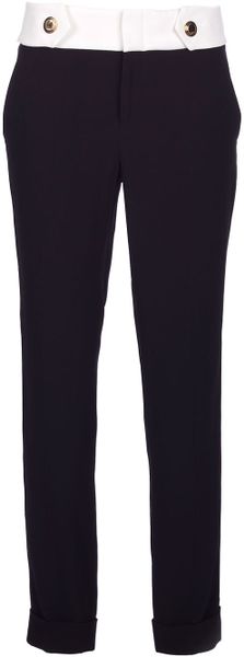Gucci Contrast Waist Trouser in Black - Lyst