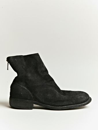 Guidi Reverse Stag Leather Ankle Boots - Lyst