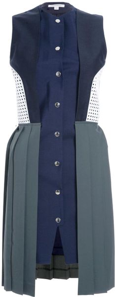 J.w. Anderson  Contrast Vest Dress in Blue (navy) - Lyst