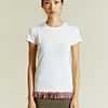 J.w. Anderson J W Anderson Womens Fringe Detail Tshirt in White - Lyst