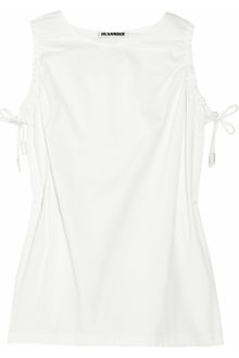 Jil Sander Answer Stretch Silk Top - Lyst