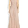 Marchesa Offtheshoulder Embellished Silkchiffon Gown in Pink (blush) - Lyst