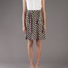 Marni Brick Ruffle Skirt in Orange - Lyst
