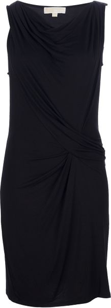 Michael Kors Draped Dress in Black - Lyst