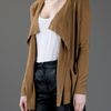 Michael Kors Open Front Cardigan in Brown - Lyst