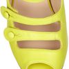 Oscar De La Renta Dakota Brushed Leather Wedge Sandals in Green (chartreuse) - Lyst
