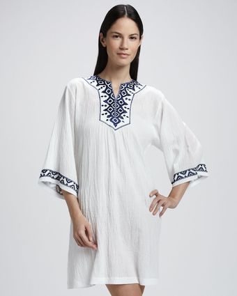 Oscar de la Renta Tropical Oasis Short Caftan - Lyst