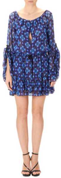 Patrizia Pepe Mini Dress in Blue (irridescent blue) - Lyst